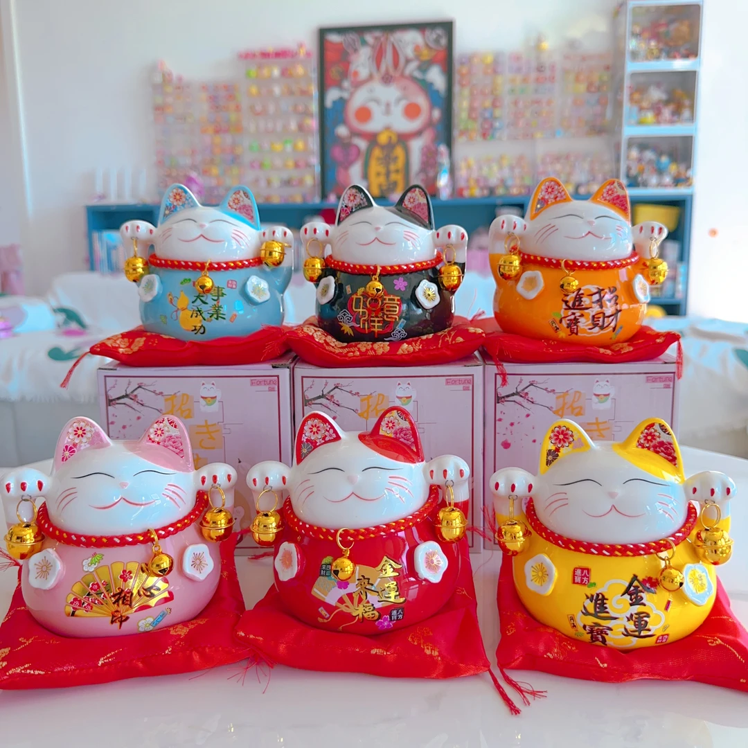 招财猫 瓷 摆件 装饰