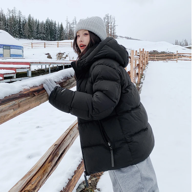 95白鸭绒短款羽绒服女2024冬季新款男女同款情侣加厚三防保暖外套