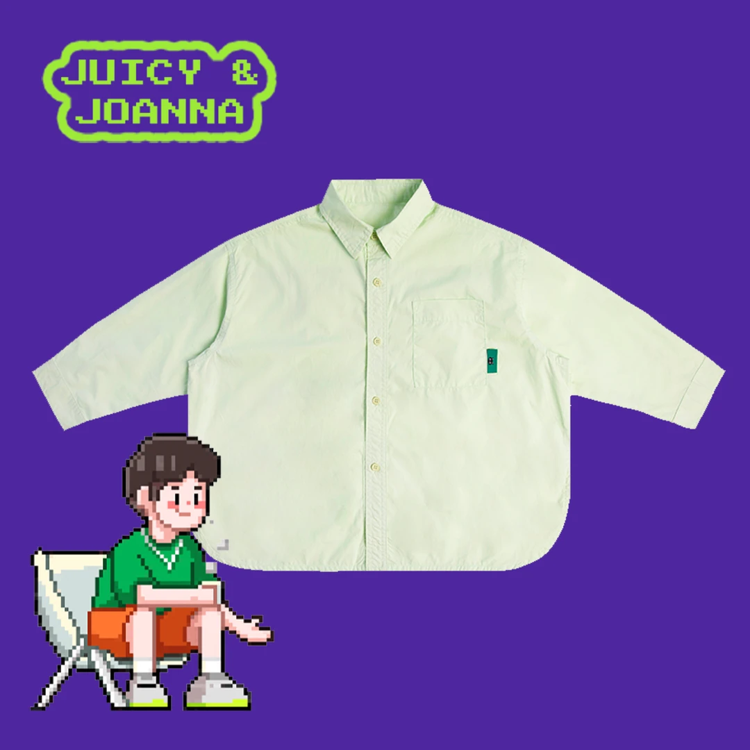 JUICY&JOANNA/橘子樱桃亲子OverSize衬衣绣花廓形外套