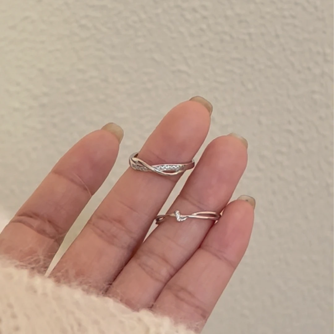 925银合成锆石戒指 “心跳频率”情侣对戒JZCY329-烨