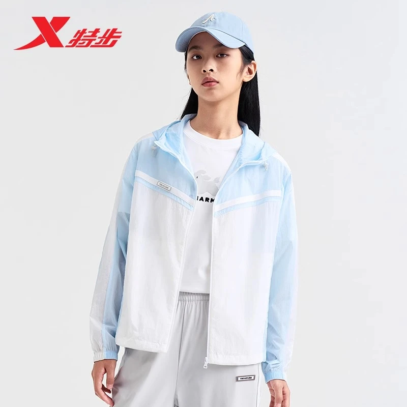 XTEP/特步女款风衣2024夏季新款女子时尚潮流校园风薄款运动外套