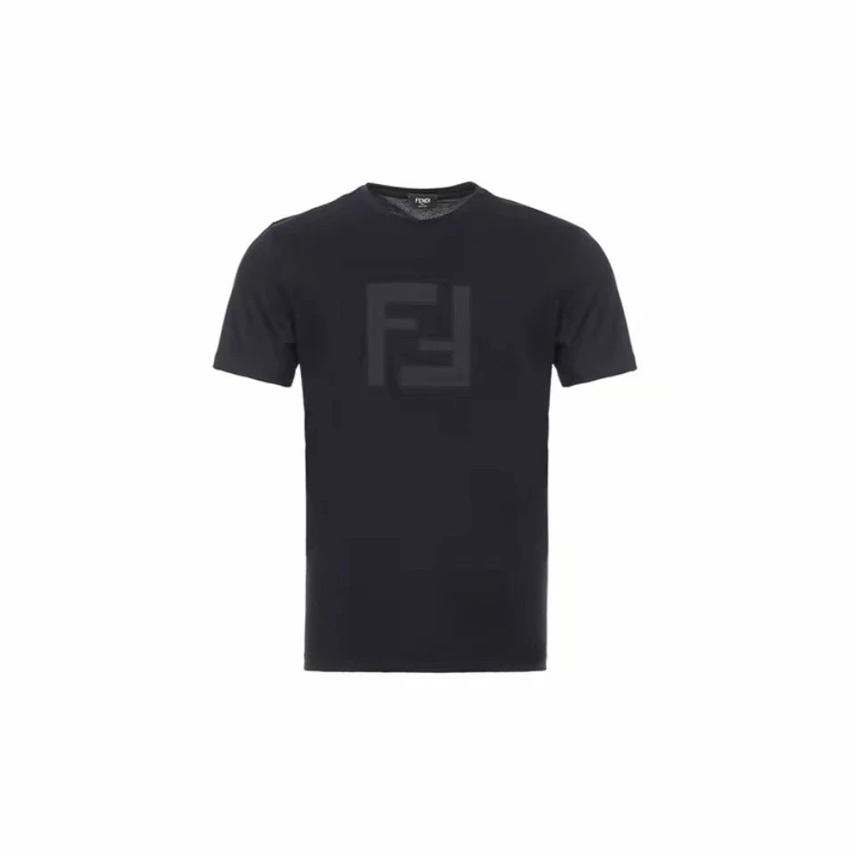 FENDI/芬迪榛榛精选/pp00215/芬迪黑色双F短袖/s码