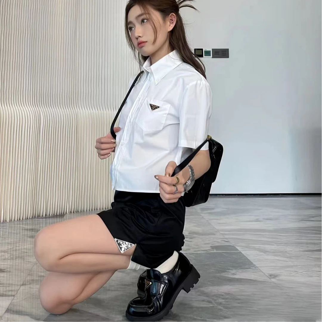Prada/普拉达榛榛精选/99新/cs00560/Prada衬衫/尺码40