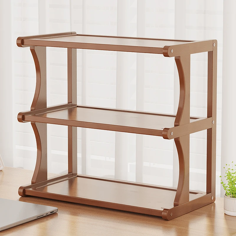 桌面杯子收纳置物架办公室桌上整理餐桌台面多层水杯小型摆放架子