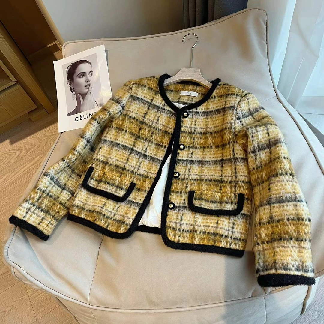 【豆子推荐】17157 冬季韩系加厚小香风单排扣羽绒服外套洋气