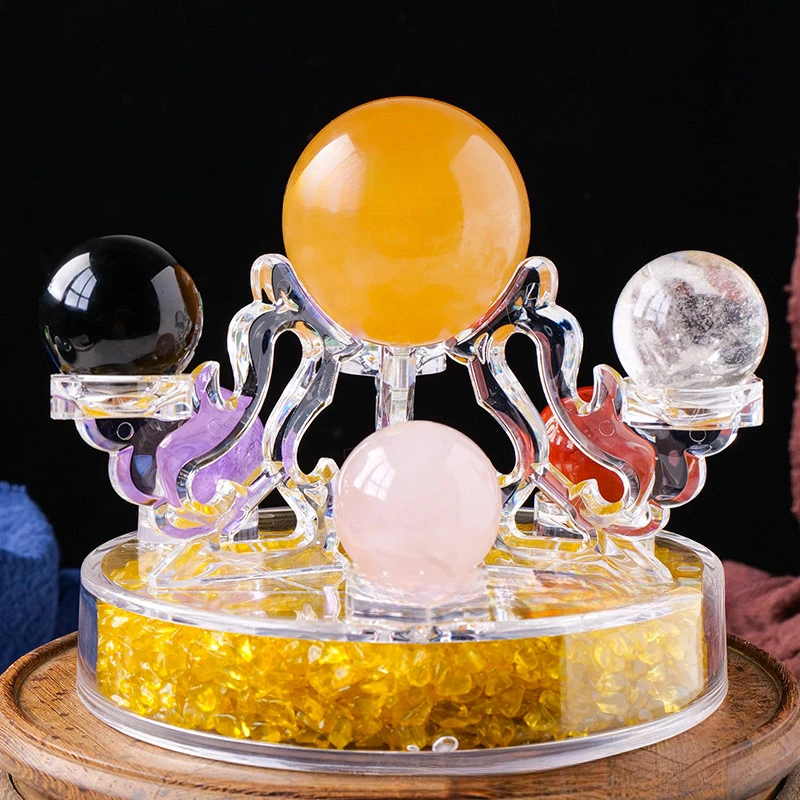 2025蛇年新款家居卧室客厅办公室七色球七星阵球七星盘摆件