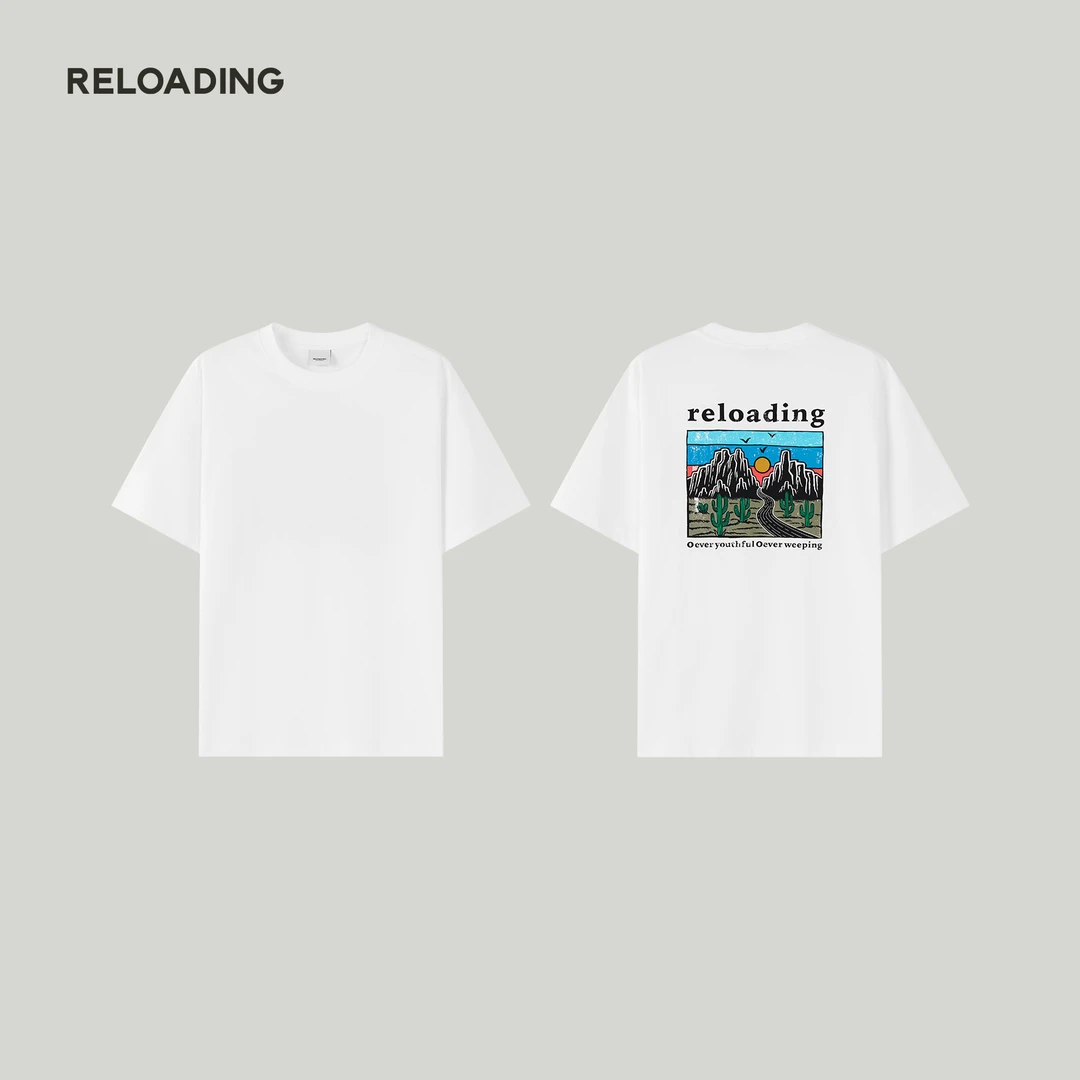 【夏季新款】Reloading重新加载 双网纱透气永年轻印花男士短袖t恤