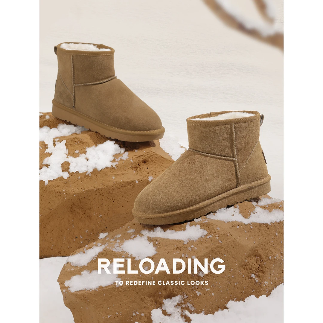 重新加载Reloading 冬季经典时尚男士防寒保暖雪地靴
