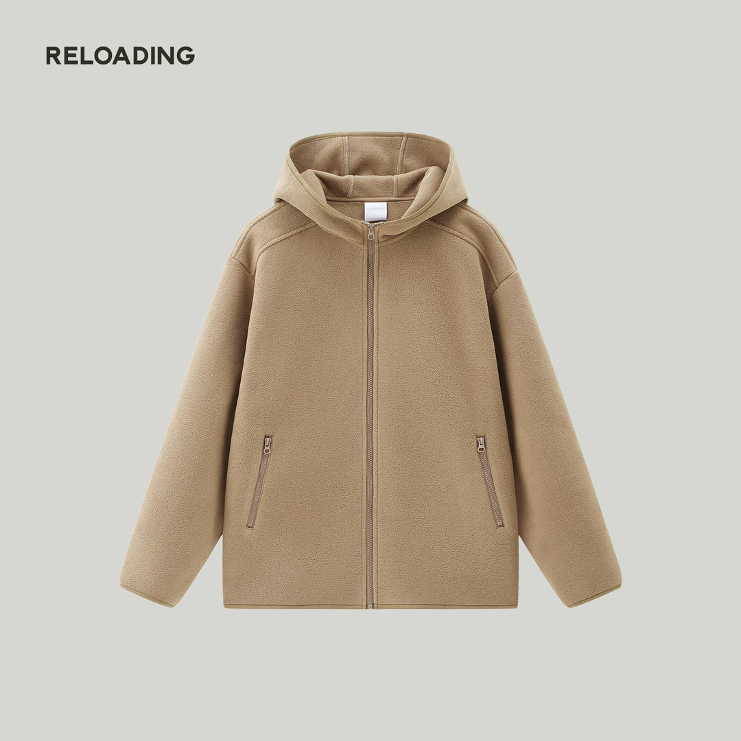 【福袋】卡其2XL双面摇粒绒树脂拉链连帽外套（颜色尺码不可更换）