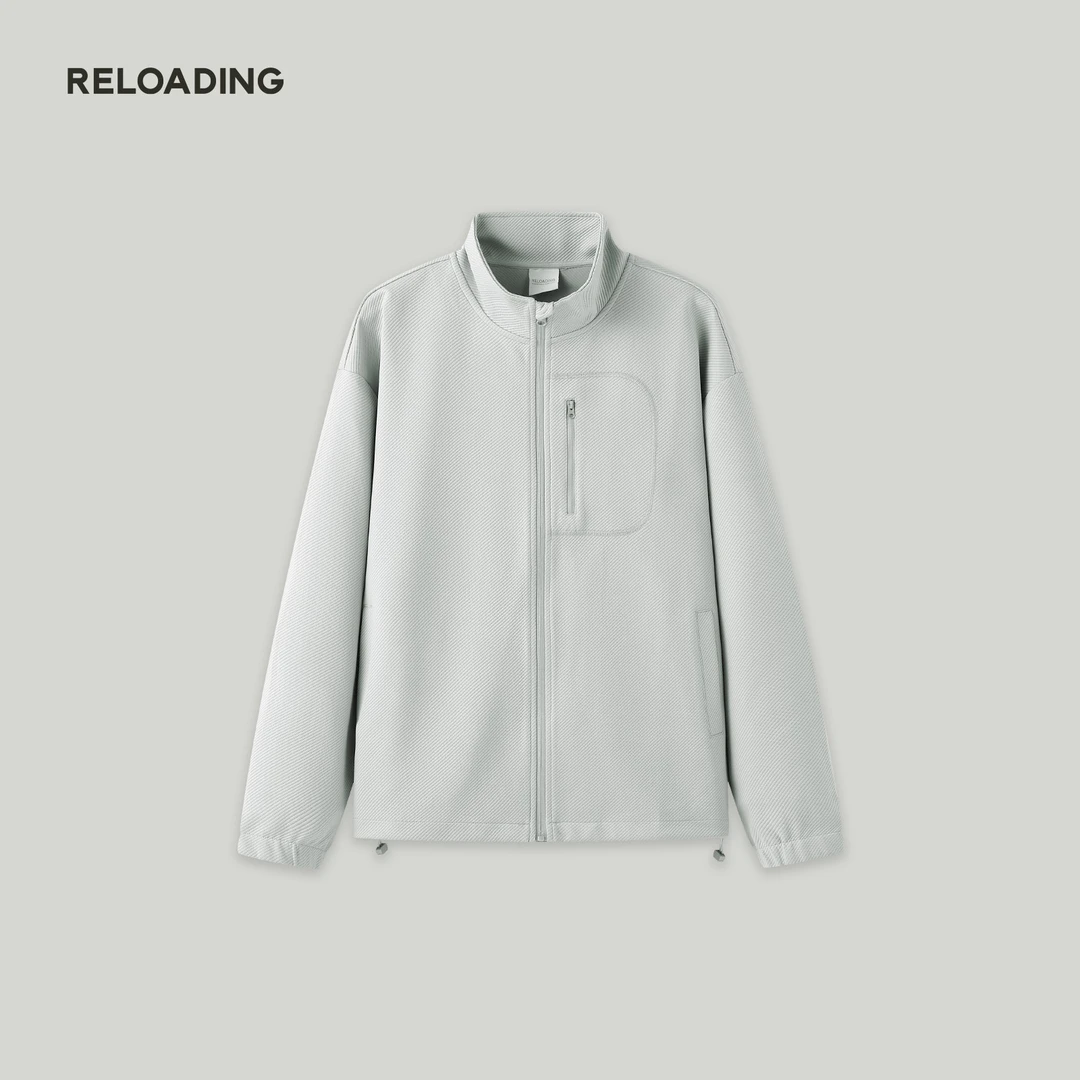 Reloading重新加载 三针五线装饰口袋粗斜纹肌理秋季休闲夹克外套