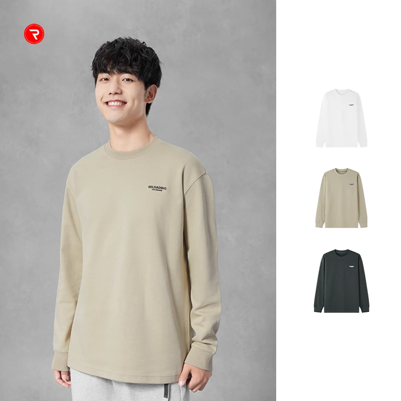 【A】几何网眼圆领宽松长袖打底长袖T恤 白色M（不可退换）