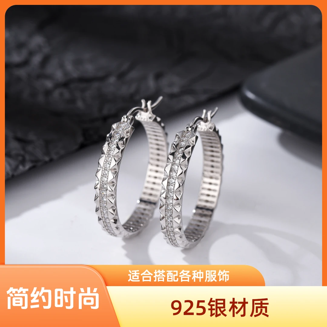 925银30锆石耳饰 麦穗耳环 送女友送老婆礼物夏季