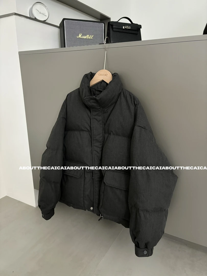 CAICAI/冬季欧韩系软糯立领保暖防风外套女士休闲加厚外套-770