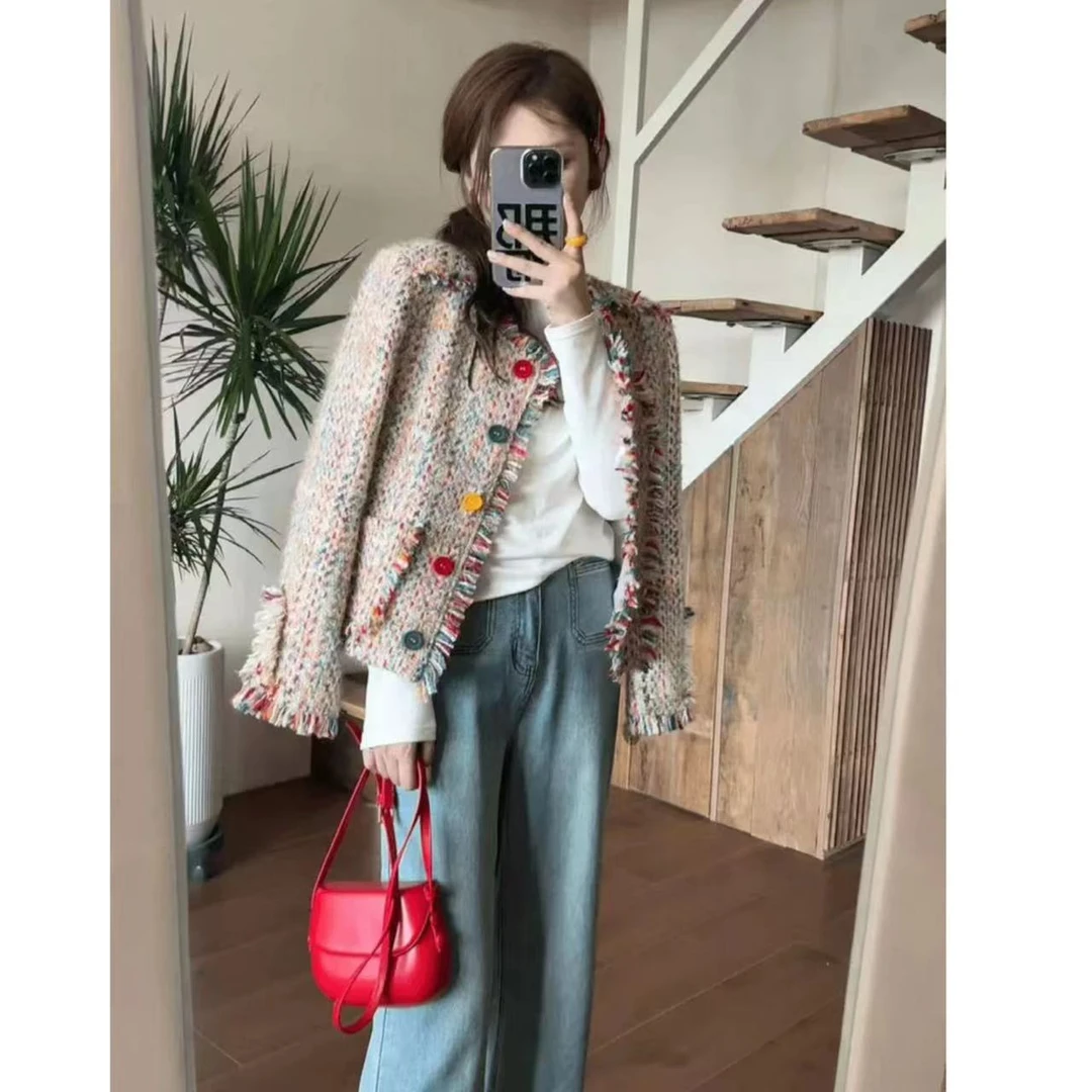 【彩虹甜心】新款小香风外套女