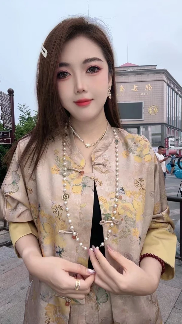 合金项链 【思雨同款项链】组合 山茶花颈链➕山茶花上链 LDJXL-1113