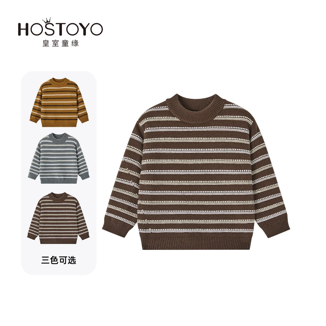 皇室童缘男童秋冬季毛衣满印柔软舒适保暖纱线秋冬款15430230020