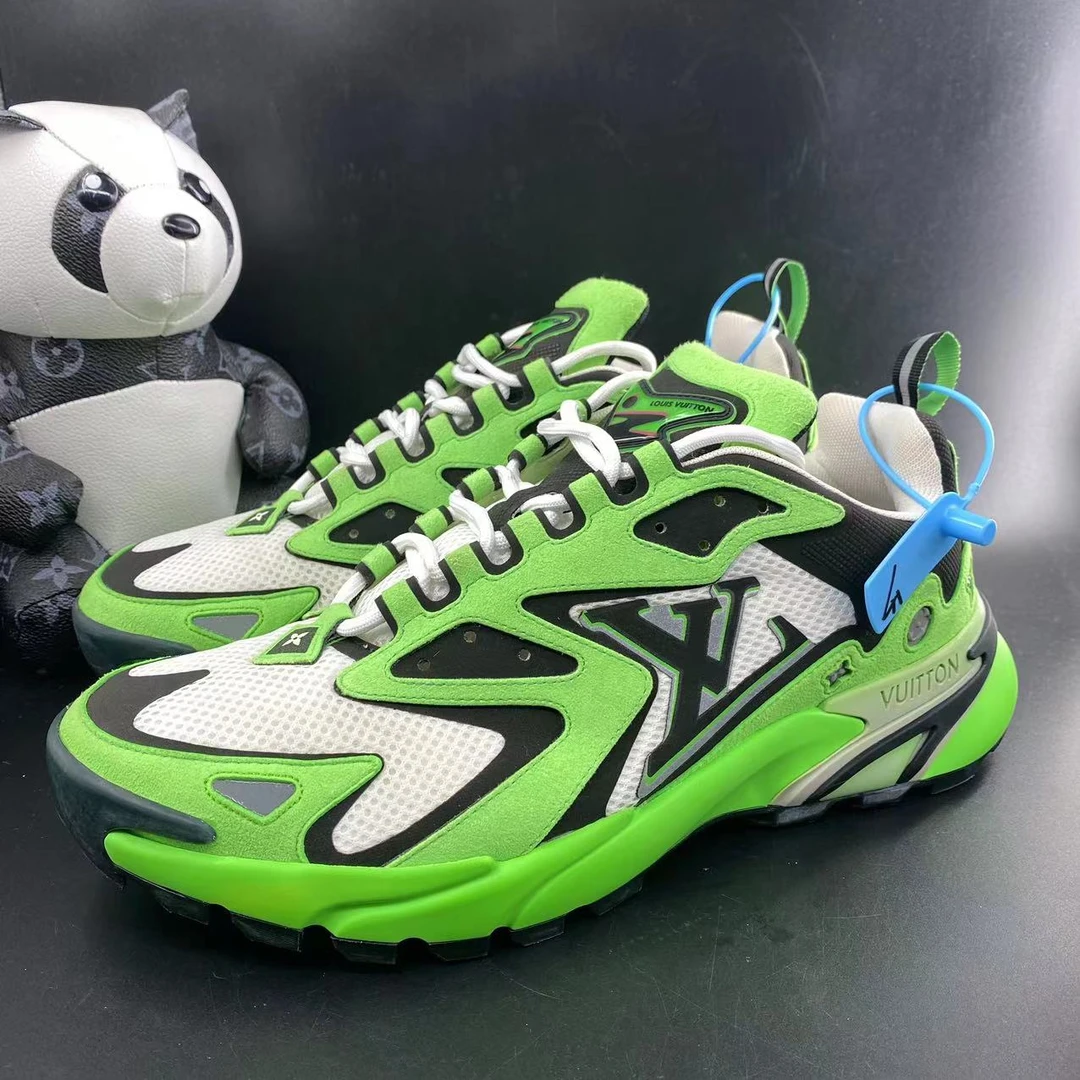96新/Louis Vuitton/路易威登白绿runner运动鞋/正品/时尚/百搭/