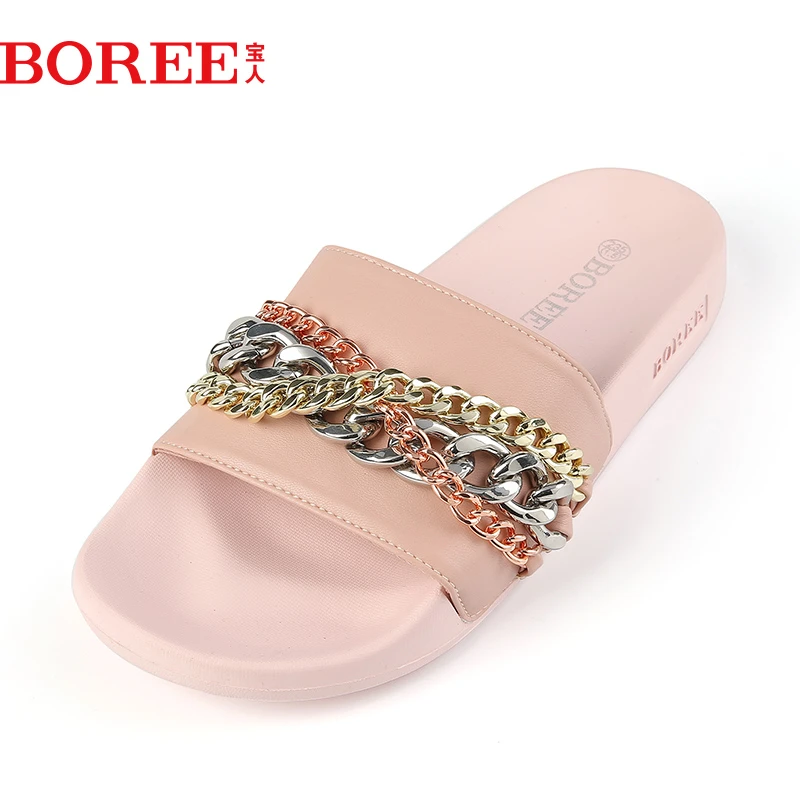 宝人拖鞋女夏季时尚外穿防滑休闲百搭一字拖ins潮浴室洗澡凉拖鞋