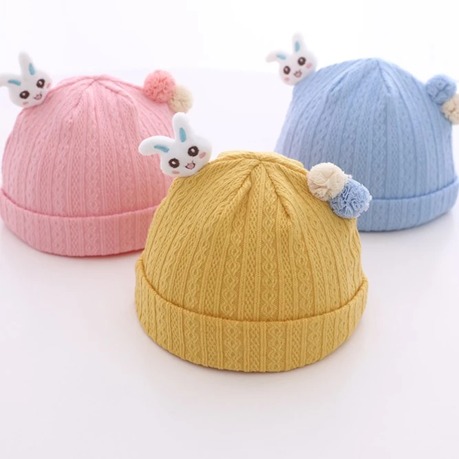 新生婴儿帽子春秋0-3-6个月幼儿女宝宝月子帽初生儿胎帽可爱萌帽