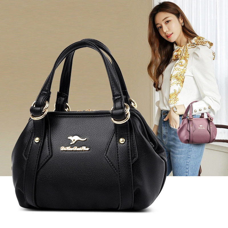 爆款时尚休闲女包中老年妈妈包软皮女士包包新款婆婆包买菜年小包