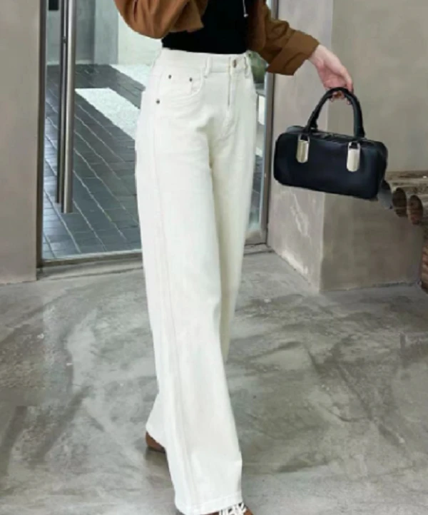 白牛仔裤休闲百搭时尚K24F01