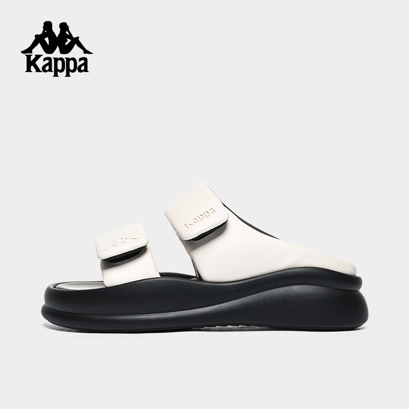 Kappa Q小众凉鞋女时尚高级感半拖鞋夏季新款魔术贴户外沙滩鞋