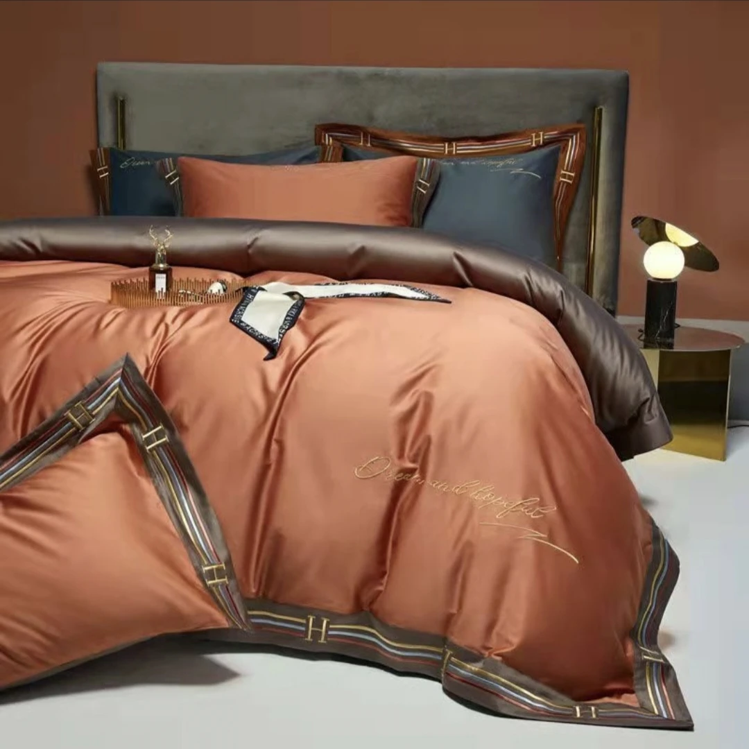 罗曼尼西柚桔枕套一对