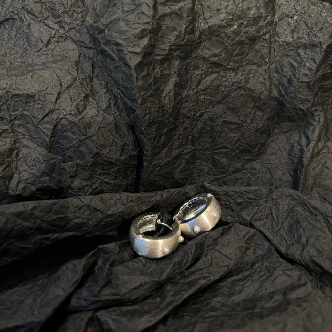 铜合金耳饰 设计款珠珠圆扣耳钉R602