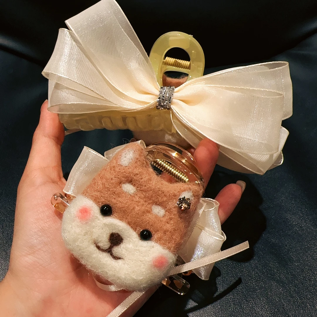 趣味AB面卡通狗蝴蝶结发抓Z396