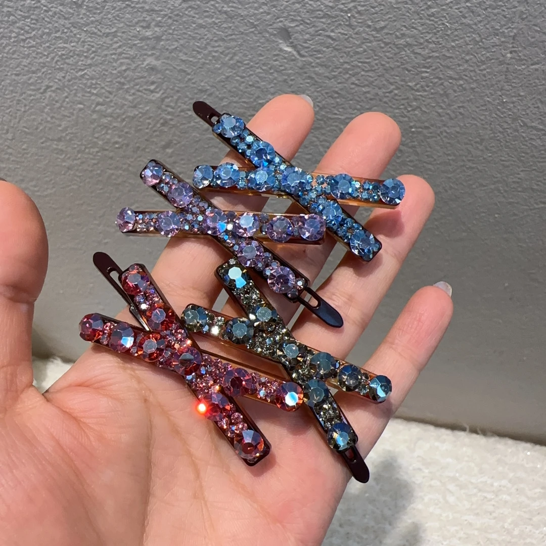 高级感交叉闪闪发夹Y802