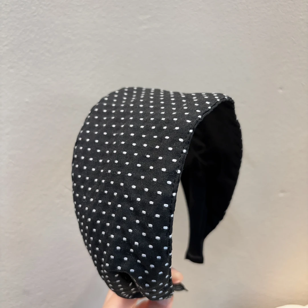 设计款波点宽面发箍F452