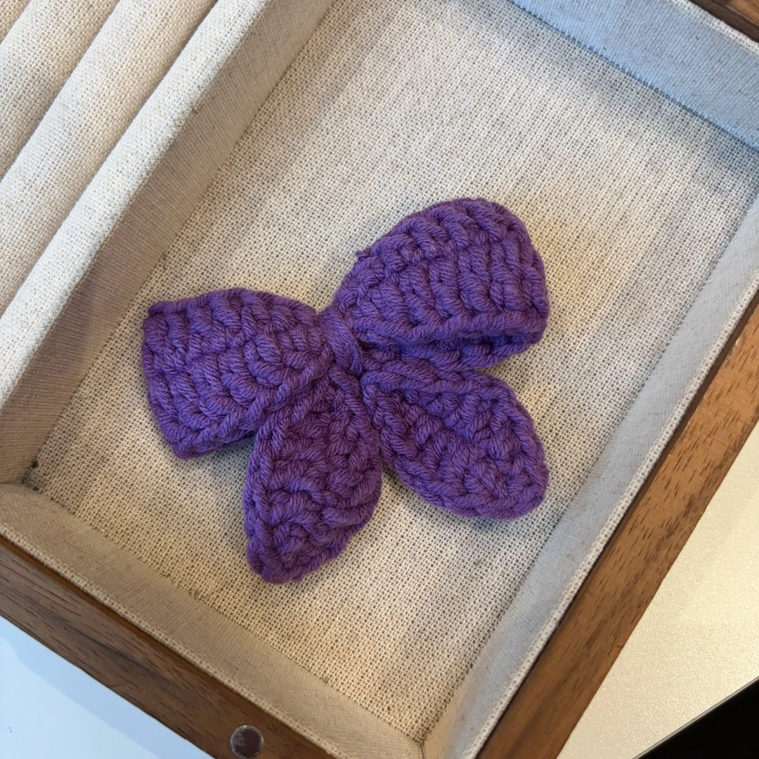 时尚毛线蝴蝶结发夹Y837