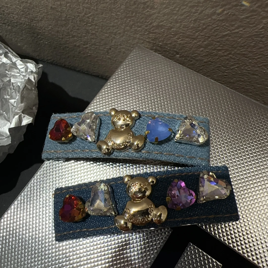 复古牛仔发夹Y683