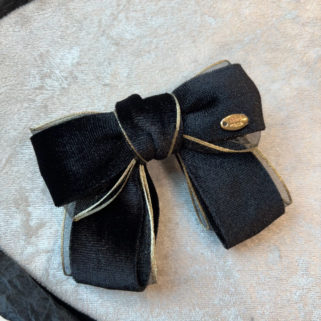 设计款包边蝴蝶结发夹Y654