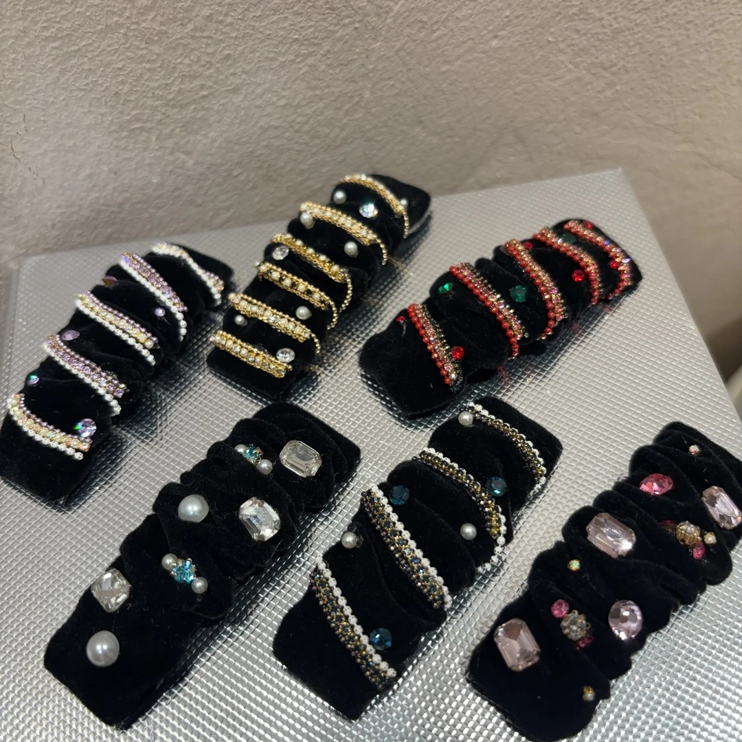 气质褶皱彩色细闪发夹Y871