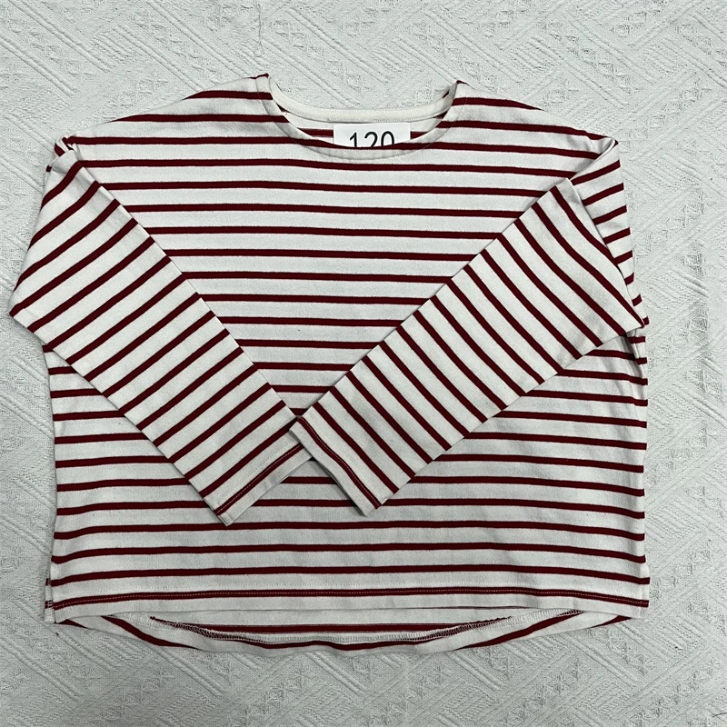 TTP010尚百搭儿童卫衣条纹宽松套头春秋圆领中大童日系精品童装