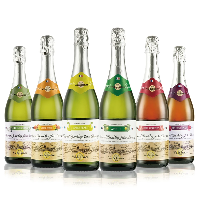 法国原瓶进口沃迪安汽水起泡苹果汁 好喝无醇果味饮料750ml*6聚餐