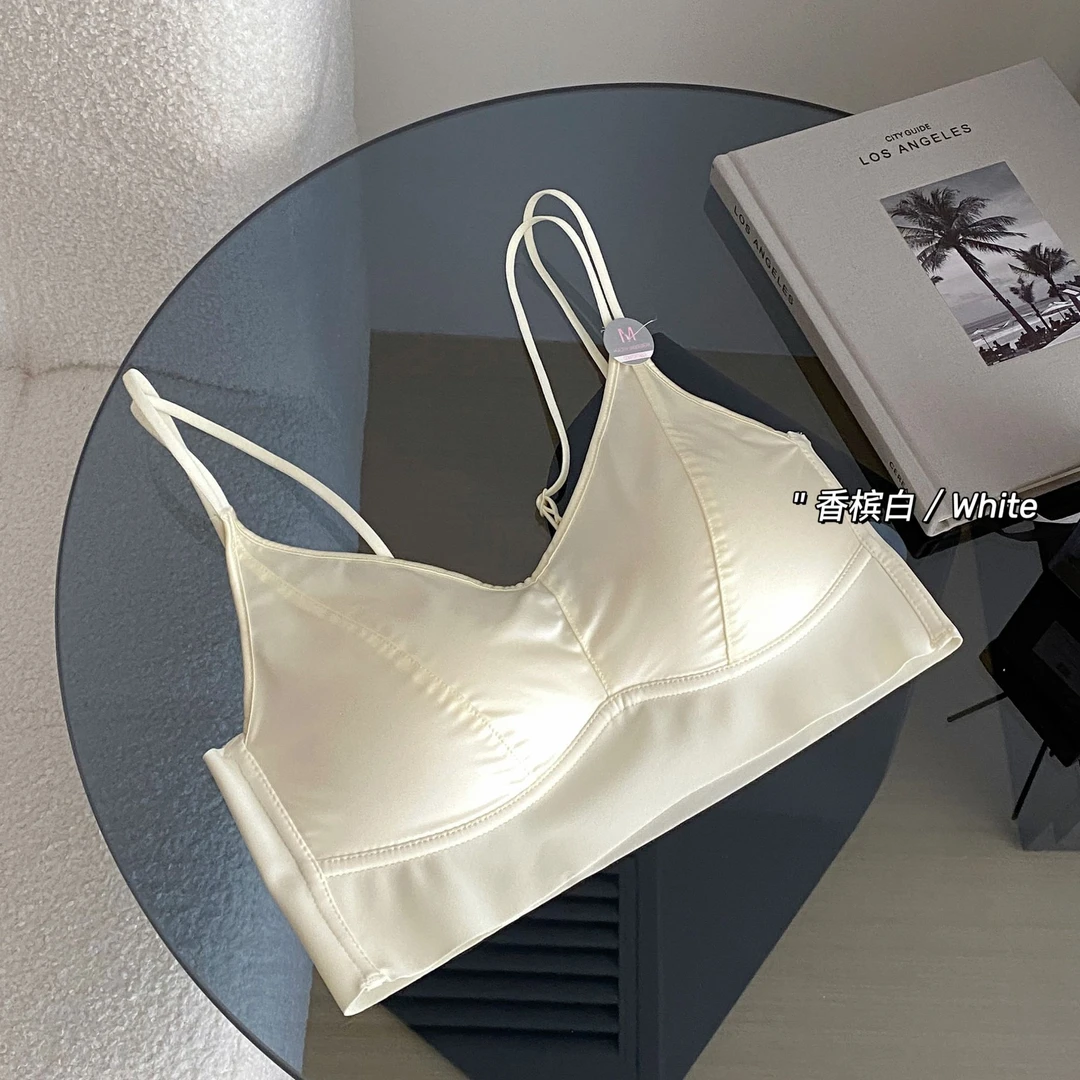 网红文胸舒适美背背心女士薄款小胸无痕上托透气法式内衣防走光