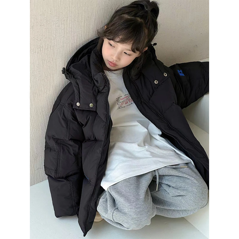 男童羽绒服冬季新款中大童中长款白鸭绒上衣儿童洋气外套厚33003