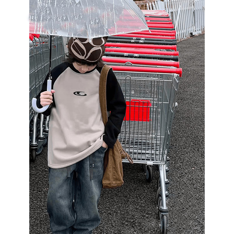 男童打底衫冬装新款中大童韩版洋气插肩袖T恤宝宝百搭上衣潮5071