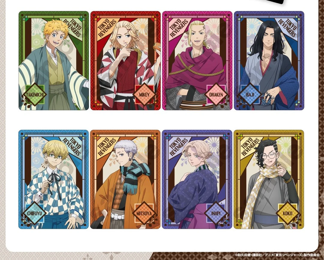 东京复仇者冬季和服系列吧唧色纸【满百包邮】盲盒代拆不退