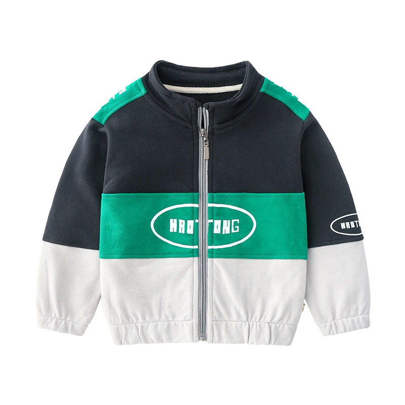 儿童棒球服外套春秋宝宝男童洋气运动休闲立领拉链衫秋款韩版小童