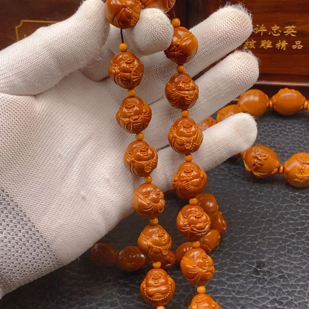 橄榄核核雕许静健1.7×1.7光背十八米勒