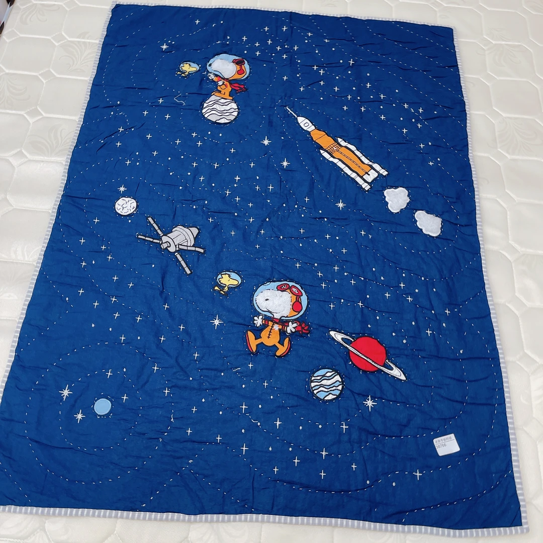 38766  手工棉花拼布被，尺寸90×120cm