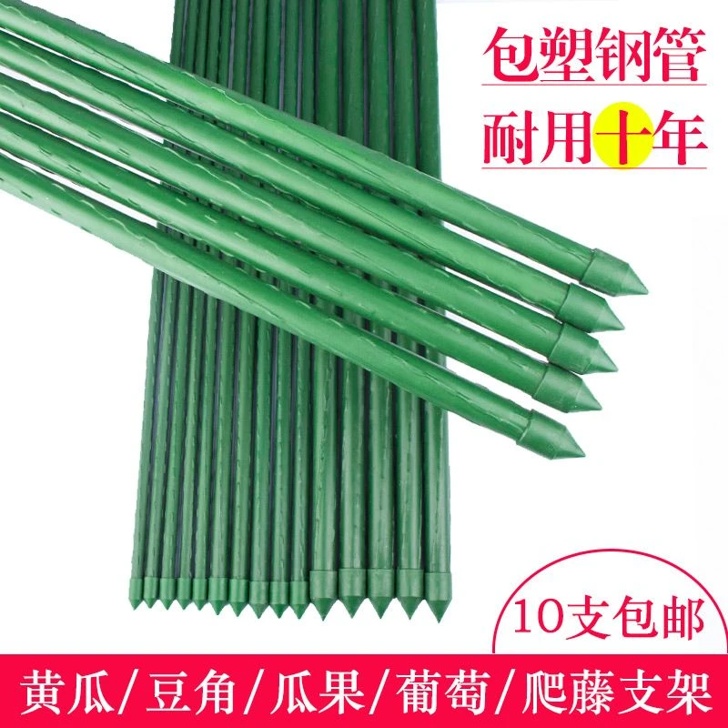 豆角黄瓜爬藤架番茄架家用植物花架子包塑钢管支架杆室外庭院架杆