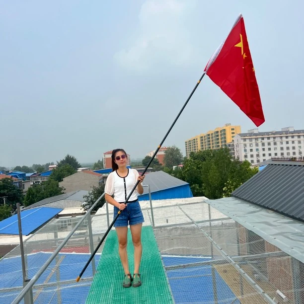 旗杆2-8米手摇玻璃钢纤维伸缩旗杆定位带红旗