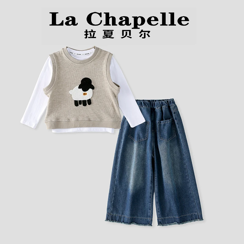 La Chapelle【拉夏贝尔】秋季时尚女童休闲卡通套装LA323