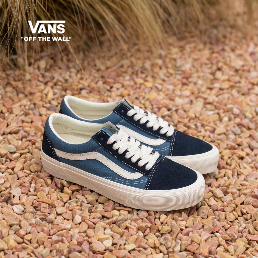 VANS范斯官方 Old Skool VR3复古低帮海军蓝舒适板鞋VN0005UBFRP