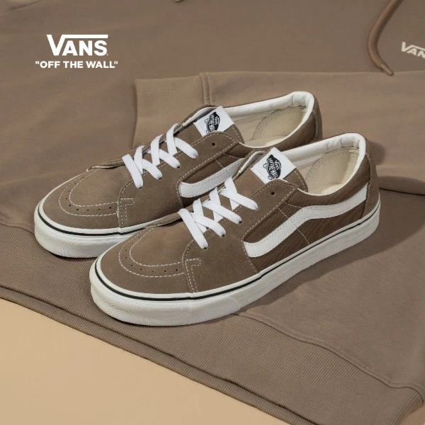 VANS~范斯官方 SK8-Low复古棕简约潮流百搭板鞋运动鞋VN0A4UUKA0N