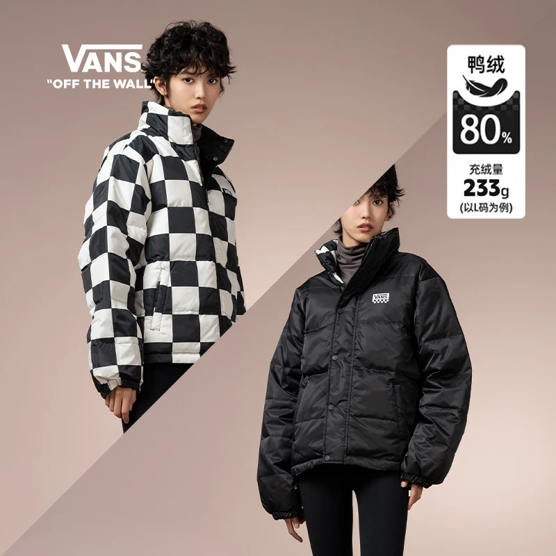 VANS范斯官方 情侣羽绒夹克保暖冬季季经典活力双面VN000H0QBLK
